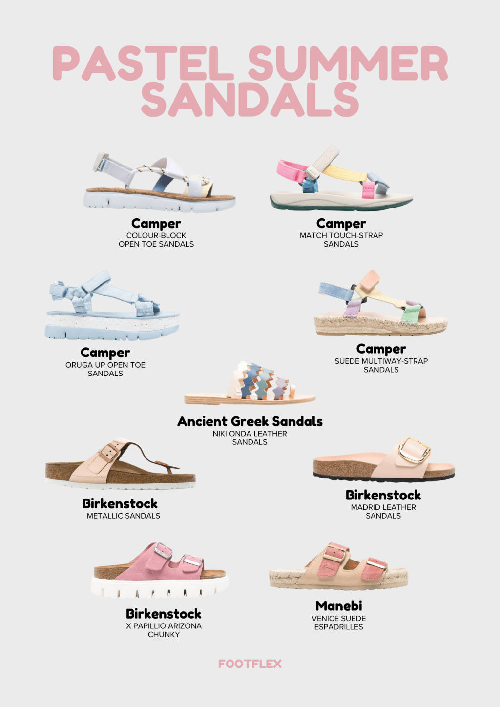 Pastel Summer Sandals