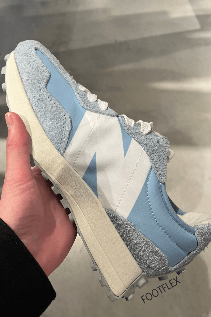 New Balance 327, NB 327, Blue Suede 327, Classic NB Style, Sneaker Lovers, New Balance Style, Streetwear Essentials, Sneaker Addict, Sneaker Of The Day, Casual Kicks, Modern Retro