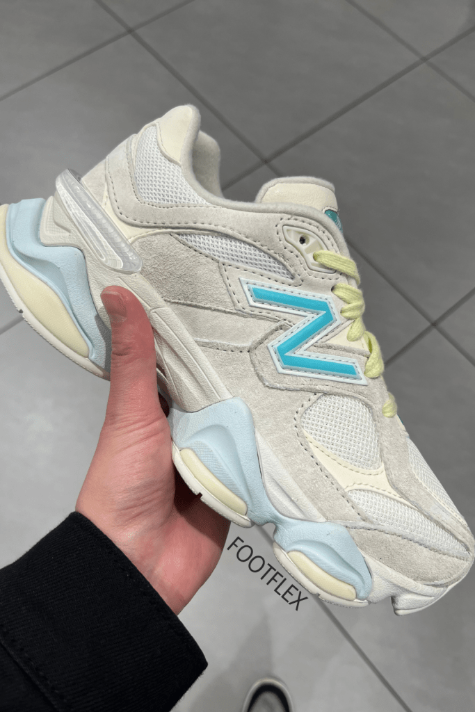 New Balance 9060, Grey White Blue, Sneaker Style, NB 9060, Modern Classic, Casual Cool, Sneaker Heads, NB Life, Streetwear Essentials