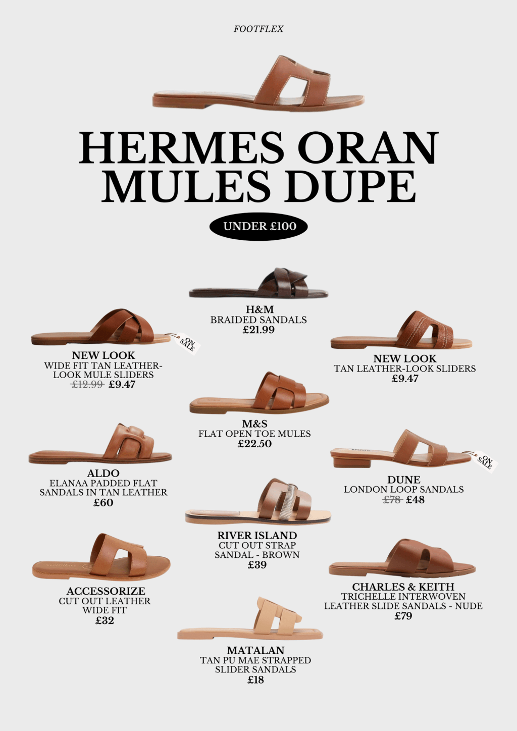 Hermes Oran Mules Dupes Under&nbsp;£100