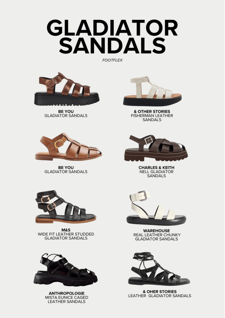 Gladiator Sandals, ankle buckle sandals, leather sandals, brown, white, black 