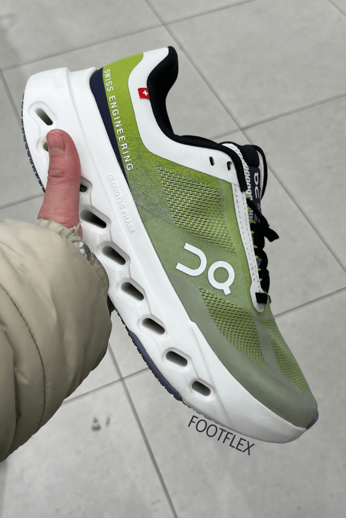 ON Running, Cloudsurfer Next, Run On Clouds, ON Running Shoes, ON Cloudsurfer, Green And White Kicks, Fresh Kicks, Run In Nature, Smooth As Clouds, Run The Future, Speed Meets Comfort, CloudTec Phase, Run Your World