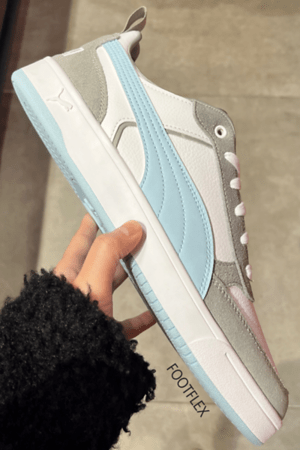 Puma Dribble Sd Court Trainers in White &&nbsp;Grey