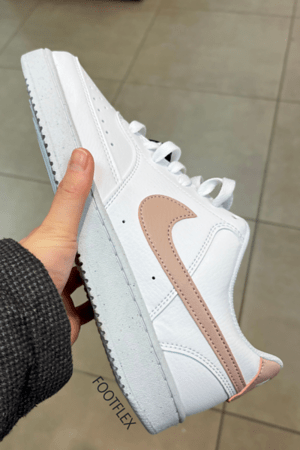 Nike Court Vision low-top sneakers in White &&nbsp;Pink