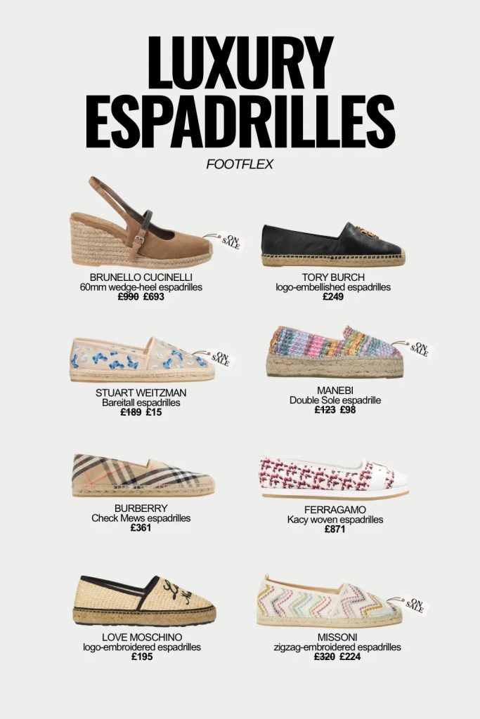 Luxury Fashion, Designer Style, Fashion Luxury, Luxury Shoes, Fashionista, Chic Style, Ootd Style, Summer Style, Fashion Lux, Designer Life, FootFlex,
Espadrilles, Summer Shoes, Summer Fashion, Resort Style, Holiday Style, Boho Chic, Beach Style, Summer Luxury, Shoes Of Day, Fashion Footwear,
Brunello Cucinelli, Tory Burch, Stuart Weitzman, Manebi, Burberry, Ferragamo, Love Moschino, Missoni