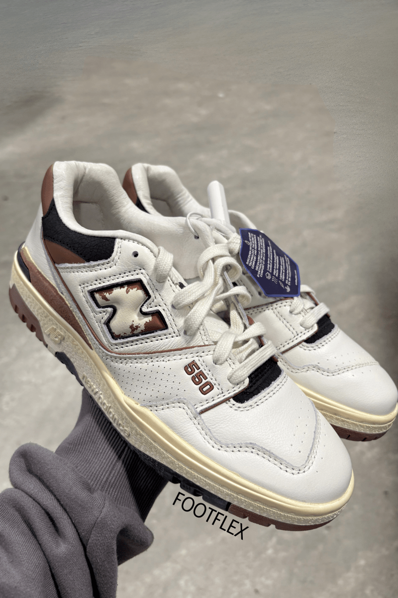 New Balance 550  Trainers in Sea Salt with Pecan and&nbsp;Black