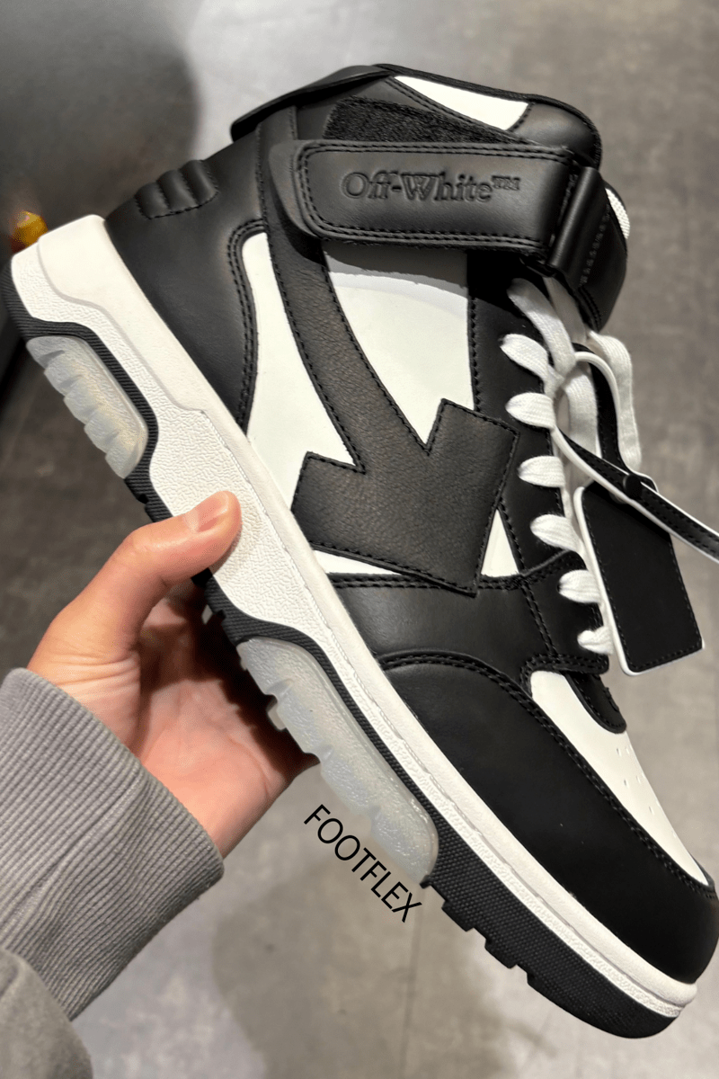 OFF WHITE  Out Of Office High Top in Black &&nbsp;White