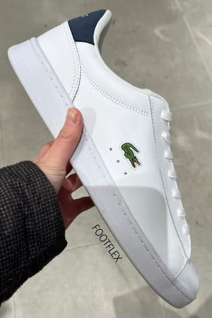 Lacoste Men’s Carnaby Low-Top Trainers in White &&nbsp;Navy