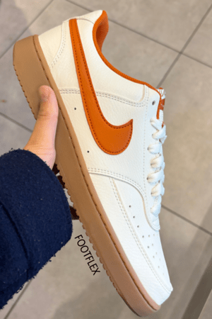 Nike Court Vision Low in Orange &&nbsp;White