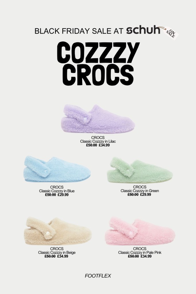 Black Friday Sale, Cozzzy Crocs, Crocs Sale, Winter Slippers, Fuzzy Footwear, Comfy Style, Cozy Vibes, Schuh Sale  Holiday Deals, Soft Slippers, Indoor Comfort, Crocs Lovers, Winter Essentials, Gift Ideas