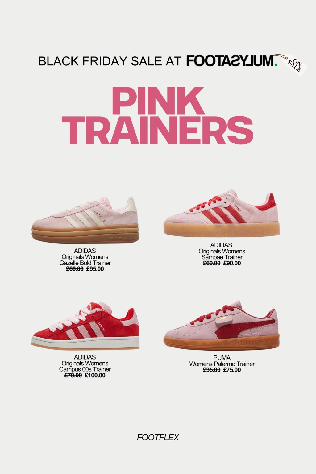 Black Friday Sales at Footasylum – Pink&nbsp;Trainers
