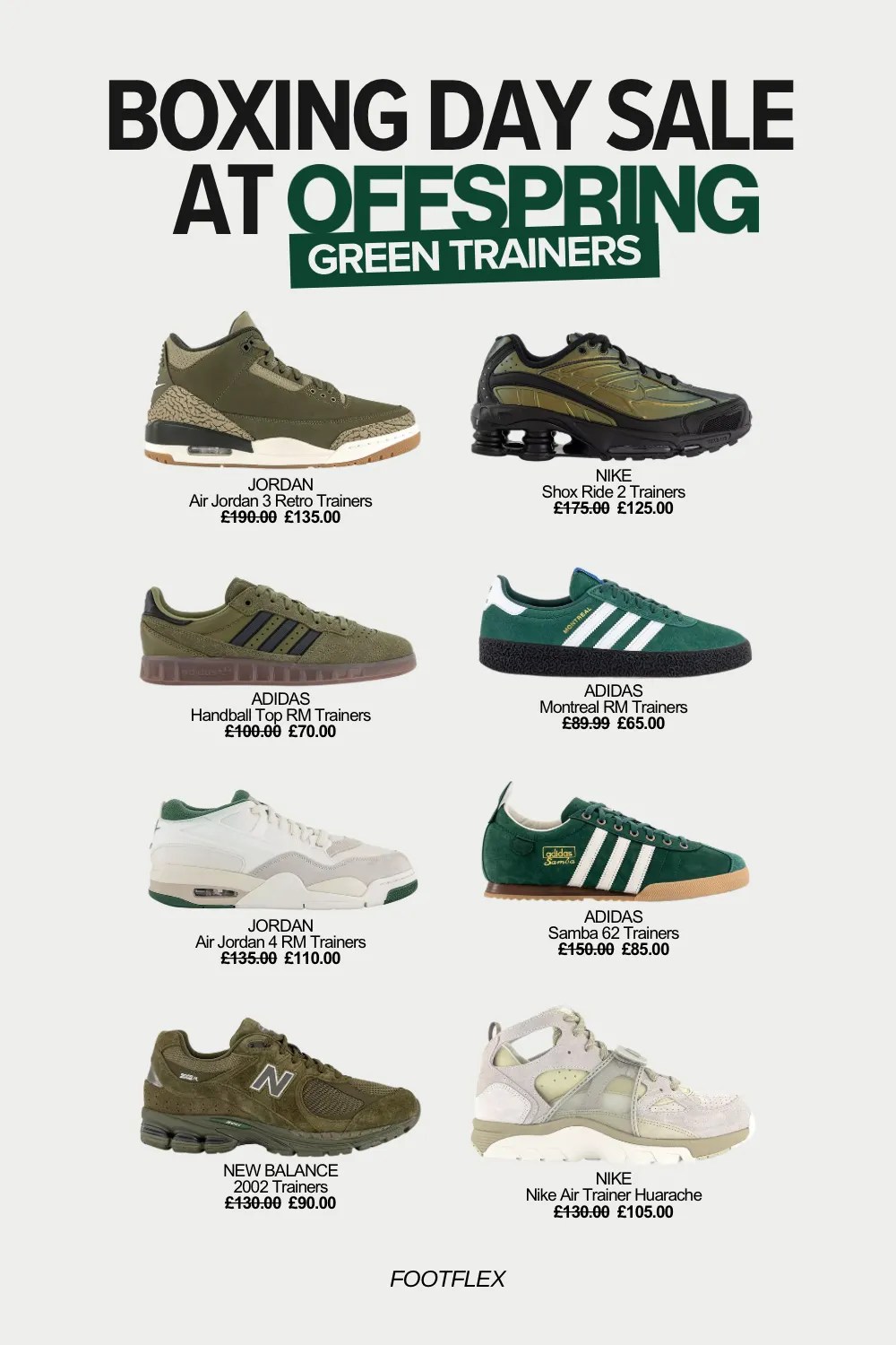 Boxing Day Sales at Offspring: Green&nbsp;Trainers