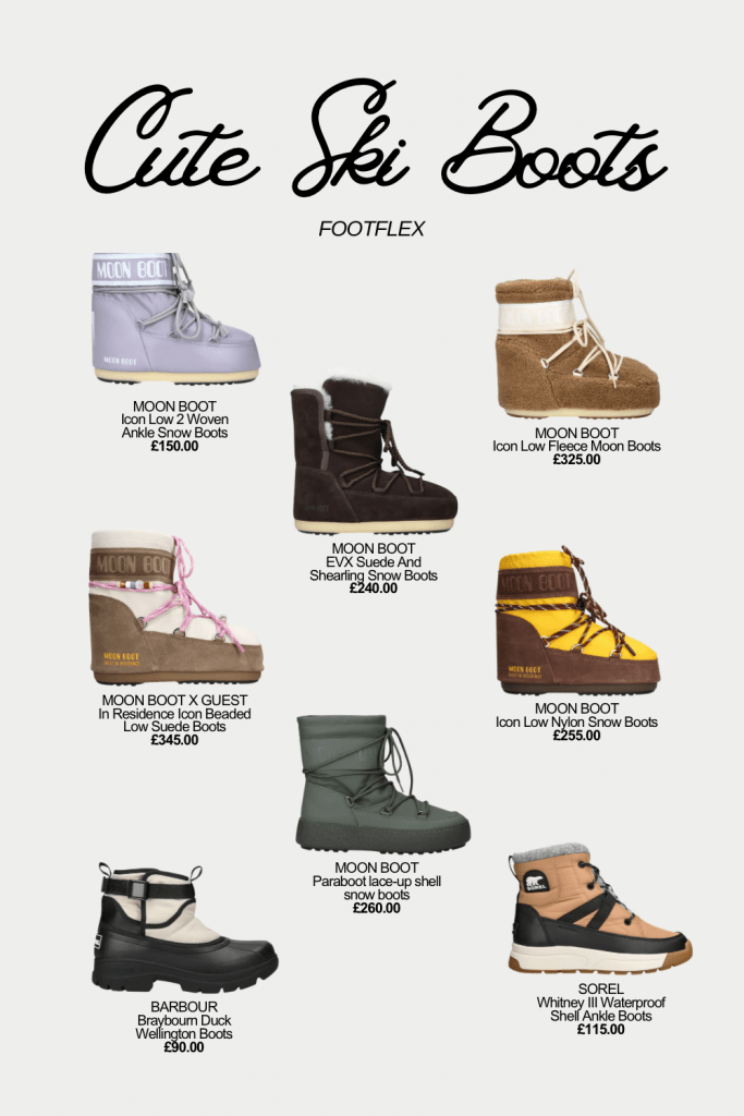 Moon Boot Icon Low 2 Woven Ankle Snow Boots, Moon Boot Icon Low Fleece Moon Boots, Moon Boot EVX Suede And Shearling Snow Boots, Moon Boot In Residence Icon Beaded Low Suede Boots, Moon Boot Icon Low Nylon Snow Boots, Moon Boot Paraboot Lace-Up Shell Snow Boots, Barbour Braybourn Duck Wellington Boots, Sorel Whitney III Waterproof Shell Ankle Boots, Ski Boots, Winter Footwear, Snow Boots, Luxury Ski Boots, Outdoor Footwear, Waterproof Boots, Fashion Footwear, Warm Boots, Cozy Winter Boots, Winter Style, Footwear Trends.