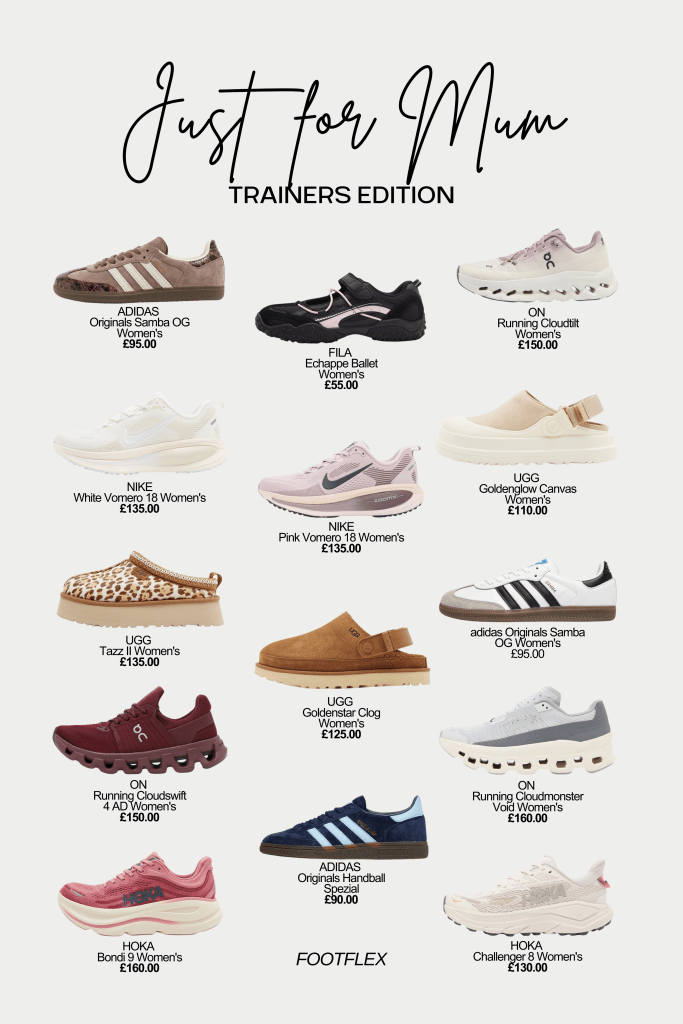 Mum On The Move, Trainers And Chill, Kickin It With Mum, Sneaker Mum Life, Mum In Motion, Just For Mum Kicks, Step Up Mum Style, Running On Mum Time, Mum Life Sneaker Style, Mum Moves In Trainers